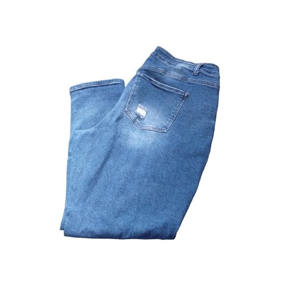 Women's Wax Jean Collection Distressed Denim Dark Wash Size 20 - Picture 6 of 16